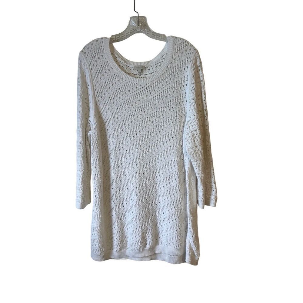 Talbots White Cotton Sweater 2X